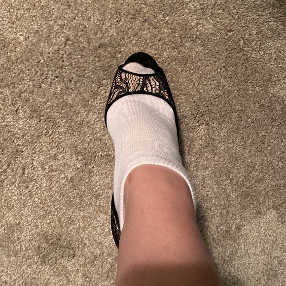 Bebe black lace heels. Size 8. Worn twice. - Picture 5 of 7